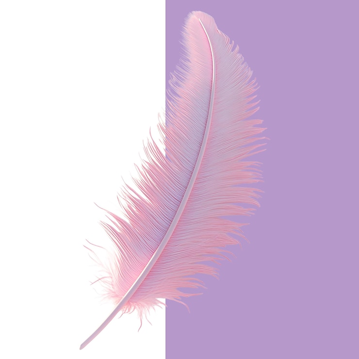 PSD un lindo icono de pluma rosada mezclador 3d hacer material de arcilla plano de fondo blanco png