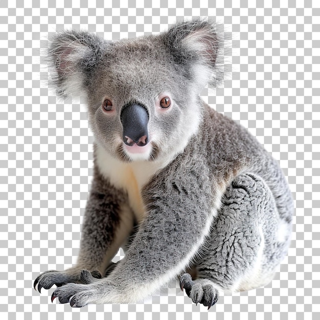 PSD el lindo koala aislado sobre un fondo transparente