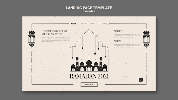 PSD lindo modelo da web do ramadã