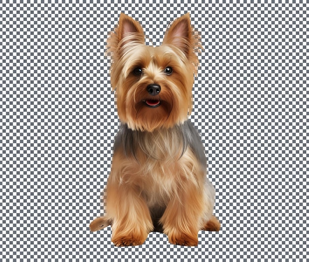 Un lindo perrito aislado en un fondo transparente