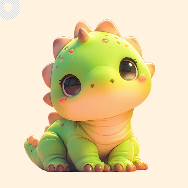 PSD el lindo personaje de dibujos animados baby dino