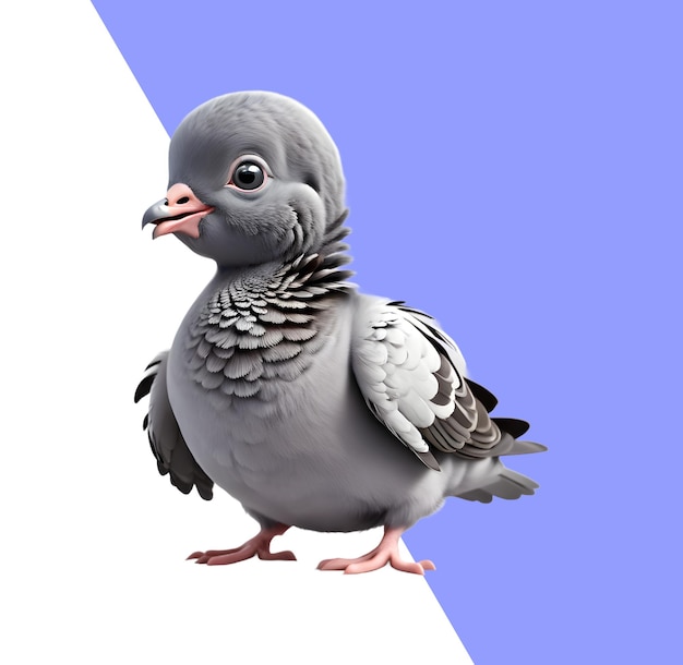 PSD lindo pombo bebê pomba 3d