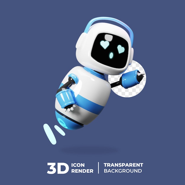 Lindo robot volador modelo 3d