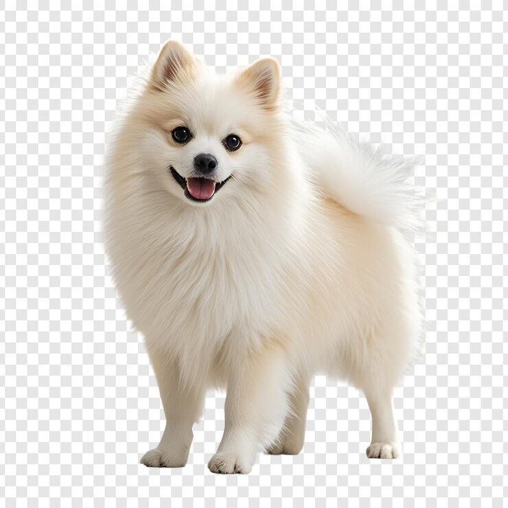 PSD el lindo spitz aislado en un fondo transparente