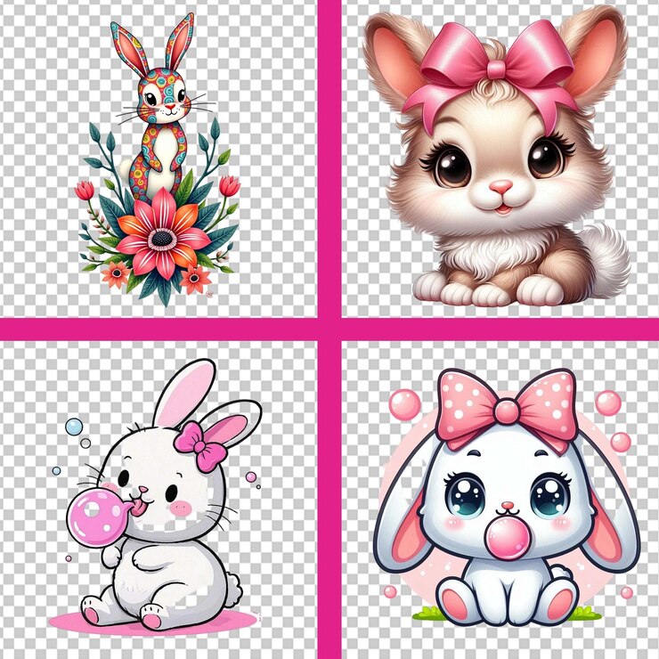 PSD los lindos conejitos de pascua