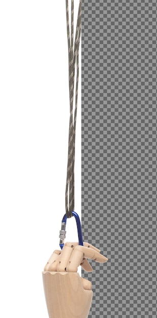 Line Climbing Rope roll fly in air Rope de escalada de seguridad fuerte para el deporte de montaña hobby necesita equipo de seguridad para bloquear el peso de la cuerda del escalador Fondo blanco aislado