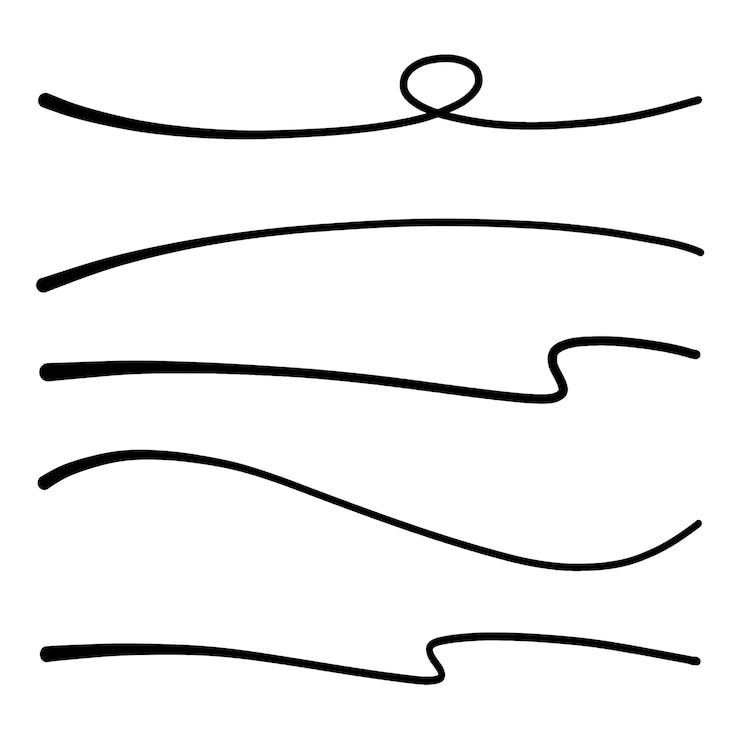 PSD line elements separate layer on psd file