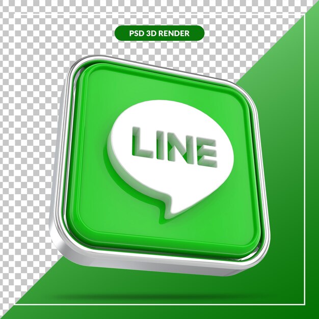 Line estilos 3d de mídia social