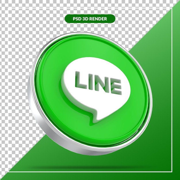 Line estilos 3d de mídia social