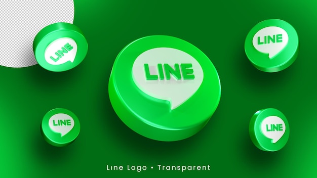 Línea 3D logo línea icono backgorund