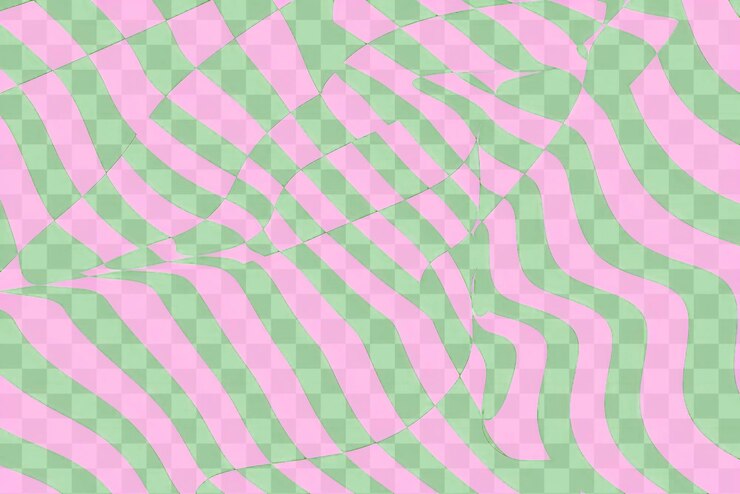 PSD línea abstracta de patrón rosa y verde de png