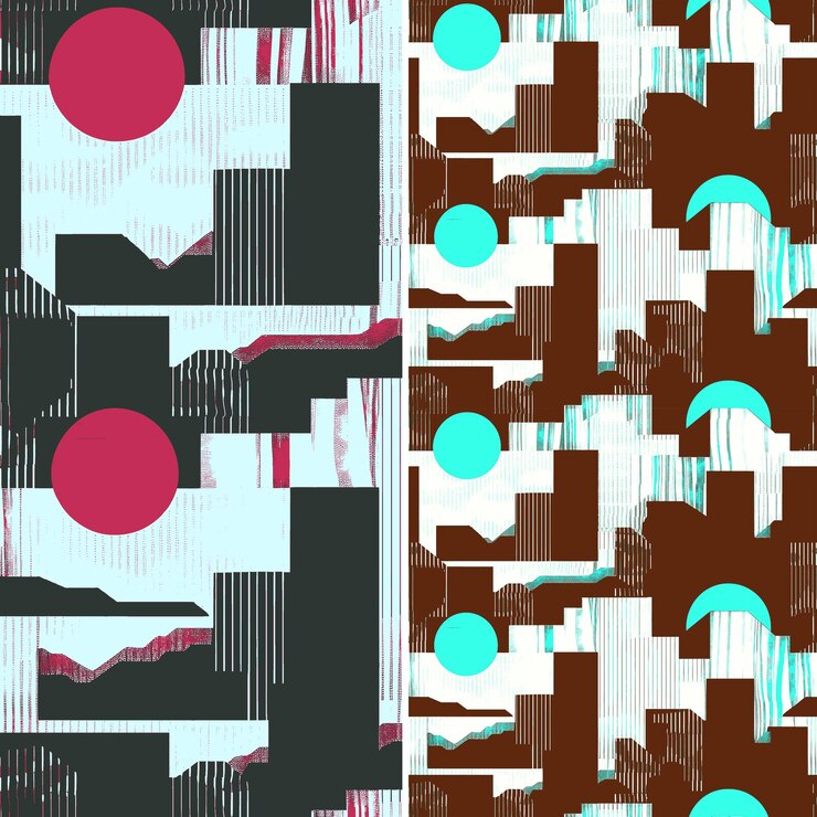 PSD línea costera con silueta de acantilado dispuesta en un patrón dentado vector geométrico abstracto creativo