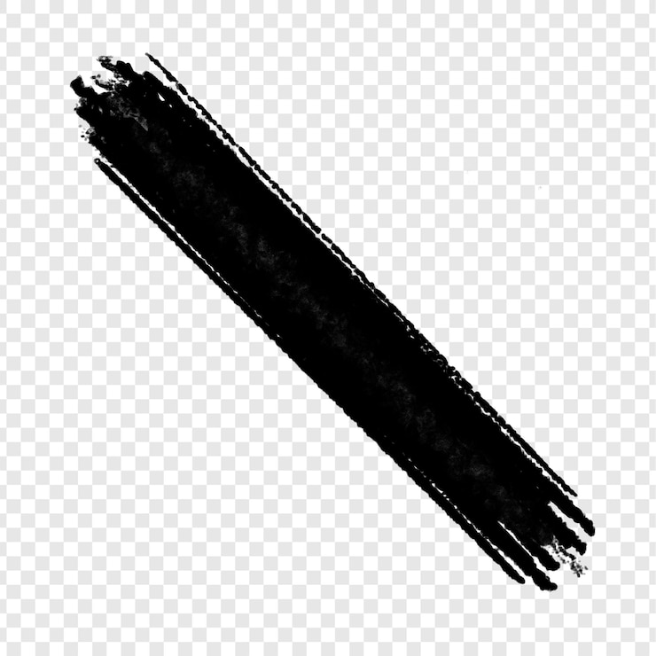 PSD linea di inchiostro nero su uno sfondo trasparente