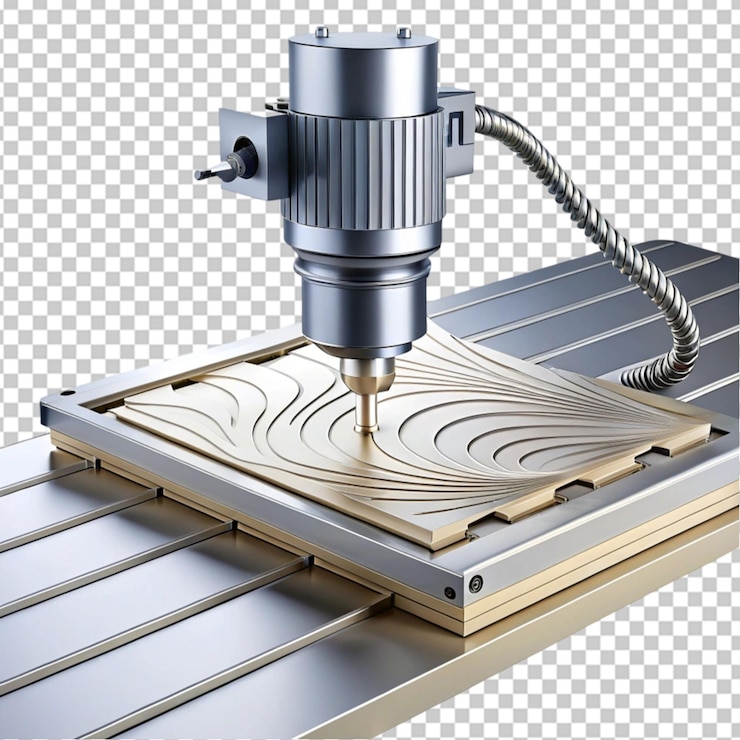 PSD linea esterna di progettazione cnc su sfondo trasparente
