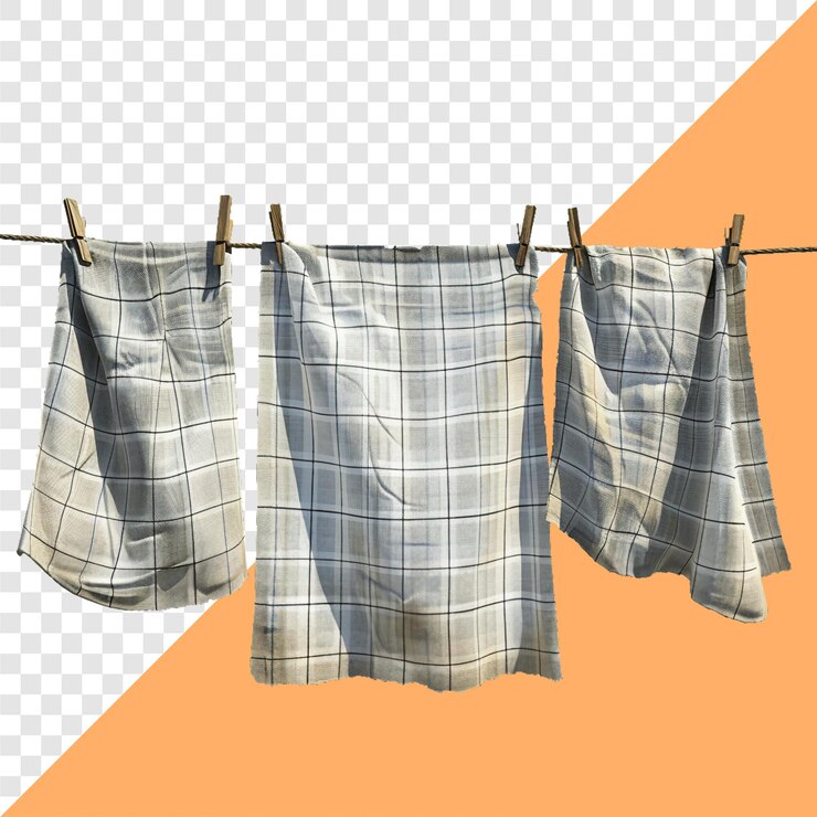 PSD línea de ropa fondo transparente imagen aislada generativa de ia