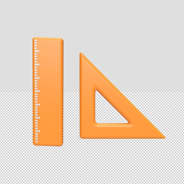 Lineal 3D-Darstellung