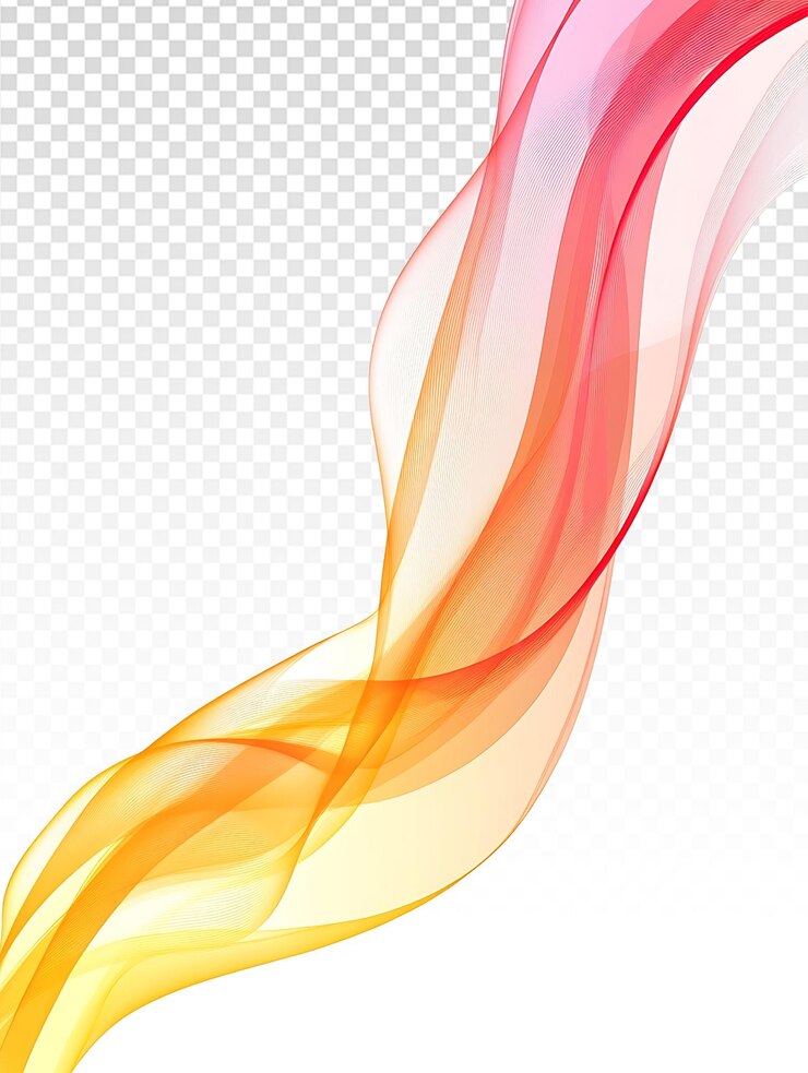 PSD líneas abstractas minimalistas en colores cálidos en blanco