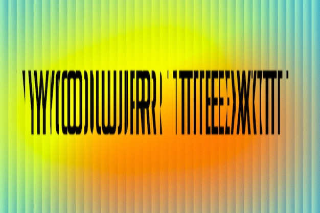 Líneas distorsionadas Efecto de texto de vidrio Vintage Cosmic Photoshop Editable