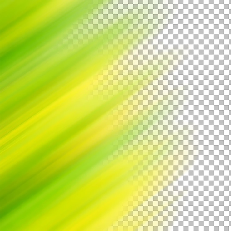 PSD líneas de luz borrosas diagonales amarillas con fondo transparente diseño de efectos abstractos png