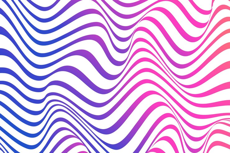 PSD líneas onduladas abstractas con colores gradientes