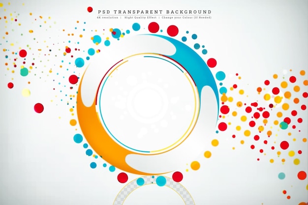 Líneas redondeadas creativas en el borde sobre un fondo transparente