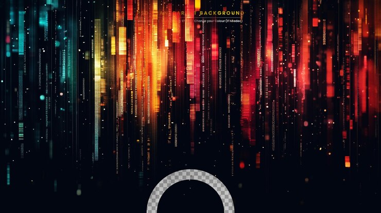 PSD líneas tecnológicas brillantes de neón hitech fondo abstracto futurista