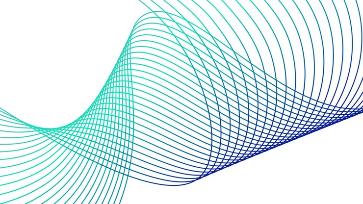 Linee colorate astratte onde pastello rosa blu modello di progettazione PNG