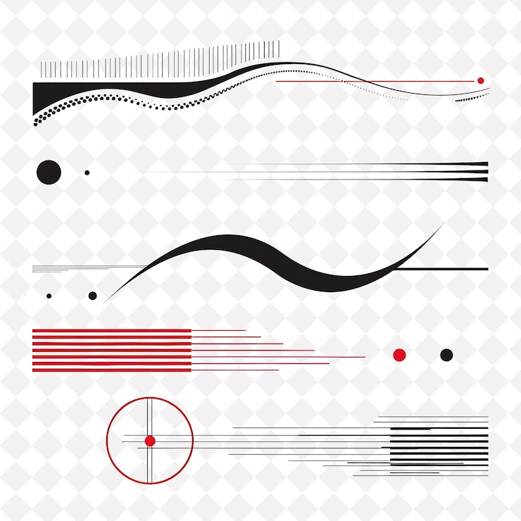 PSD linee eleganti con forme minimaliste borderlines design highli creative nature design art