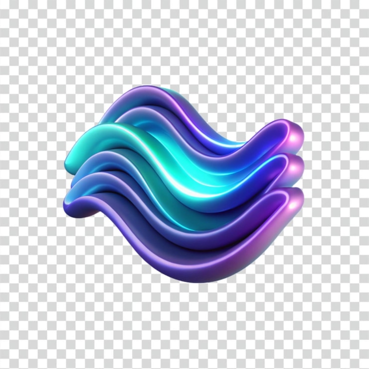 PSD linee ondulate 3d astratte
