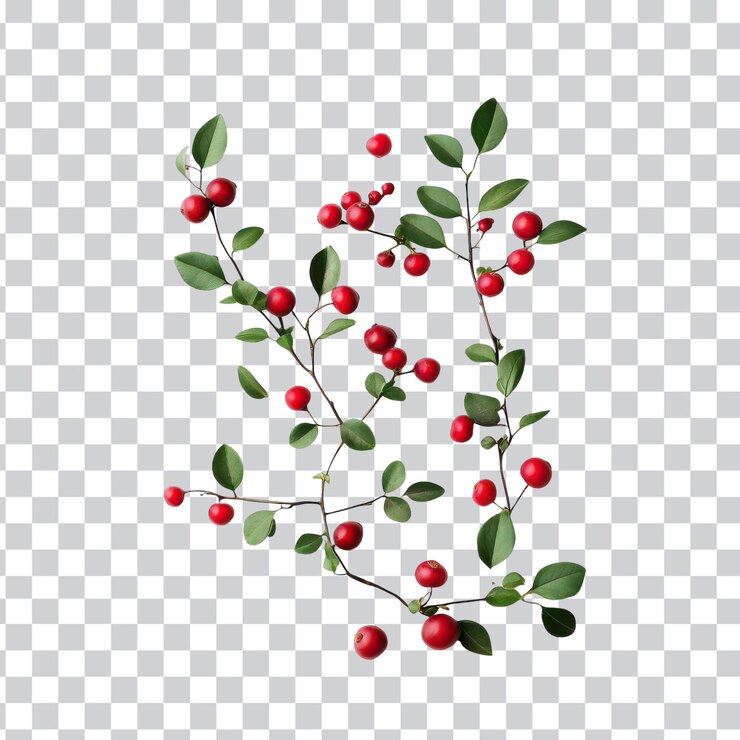 PSD lingonberries en un fondo blanco para uso culinario fondo png transparente