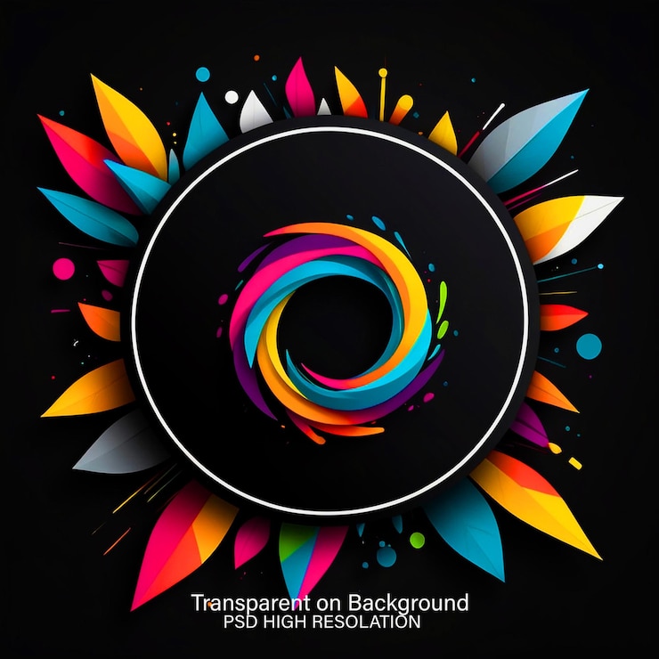 PSD linha colorida e ondas de fundo banner template flyer papel de parede em fundo transparente