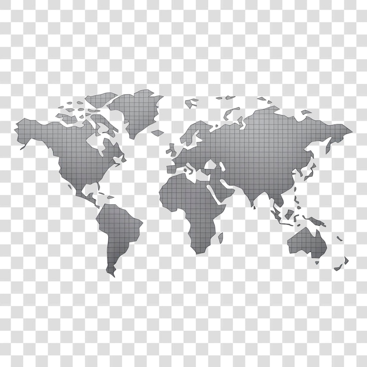 PSD linha de diagrama de fundo do mapa do mundo png