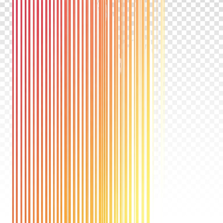 PSD linhas abstratas minimalistas em cores quentes em branco