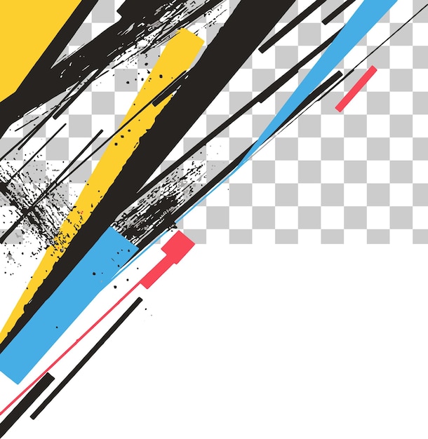 Linhas coloridas abstratas na borda do canto