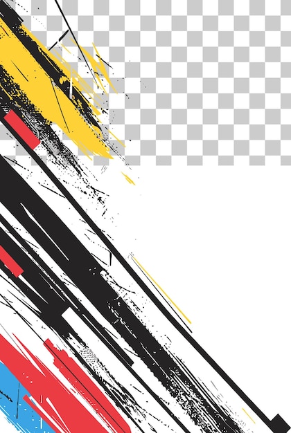 Linhas coloridas abstratas na borda do canto