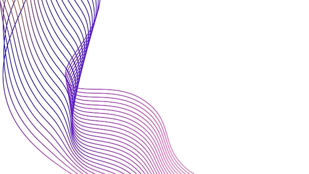 Linhas de cores abstratas ondas rosa pastel azul modelo de design PNG