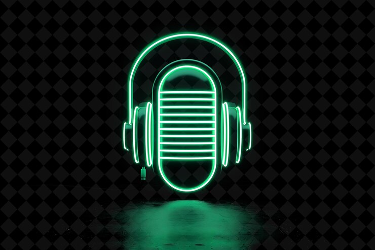 PSD linhas de negociação podcasts ícones com brilho animado em neon s creative set neon color y2k collection