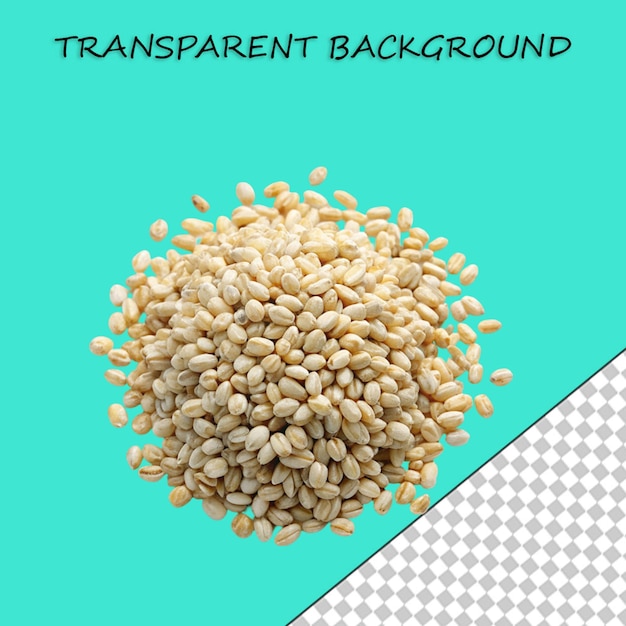 PSD linho castanho ou semente de linho em fundo transparente alimentos saudáveis