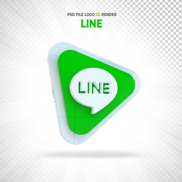 Linie social media logo style 3d render