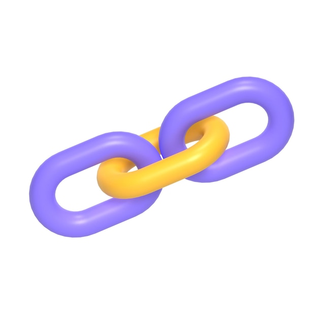 link 3D Illustration Icon Pack Element