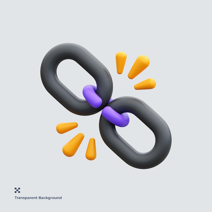PSD link error 3d icon