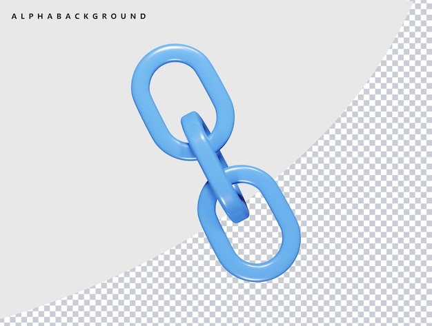 Link-Symbol 3D-Render-Illustration