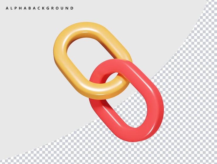 PSD link-symbol 3d-render-illustration