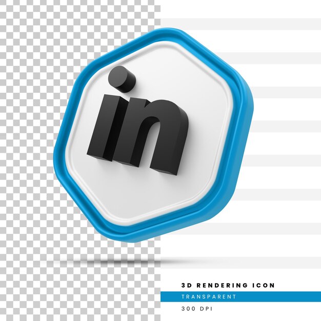 Linkedin 3D Render Icon