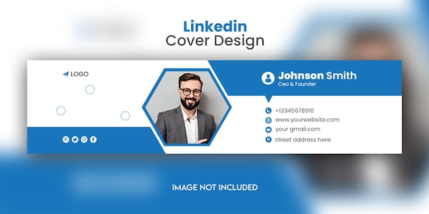 PSD linkedin-banner persönliche social-media-deckblatt-design-webvorlage