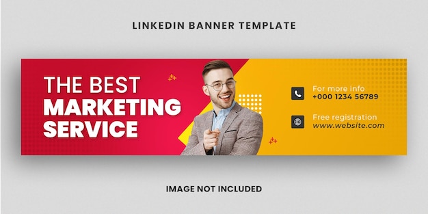 Linkedin-Banner-Vorlage für Firmenkundengeschäft und digitales Marketing