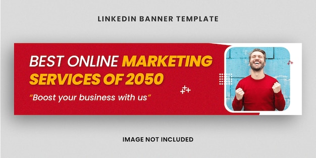 Linkedin-Banner-Vorlage für Firmenkundengeschäft und digitales Marketing