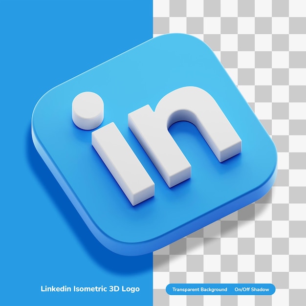 LinkedIn emplois compte d'application 3d logo concept rendu icône en isométrique isolé