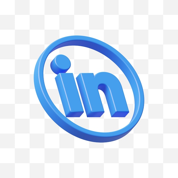 PSD linkedin ícone de mídia social 3d