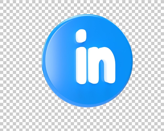 Linkedin-logo blaues kreissymbol 3d